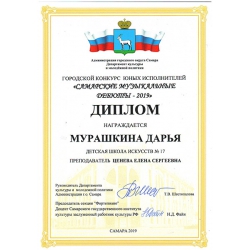 Мурашкина Дарья, диплом